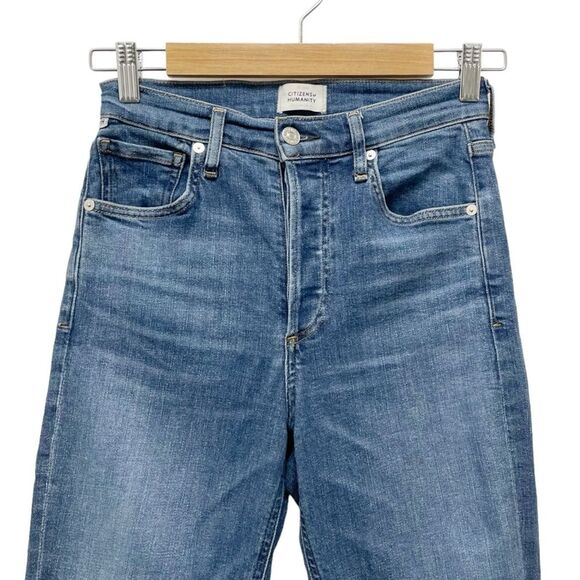 Citizens of Humanity Jeans Isola Cropped Flare Lawless Medium Wash Size 25 | 0 - Picture 5 of 13